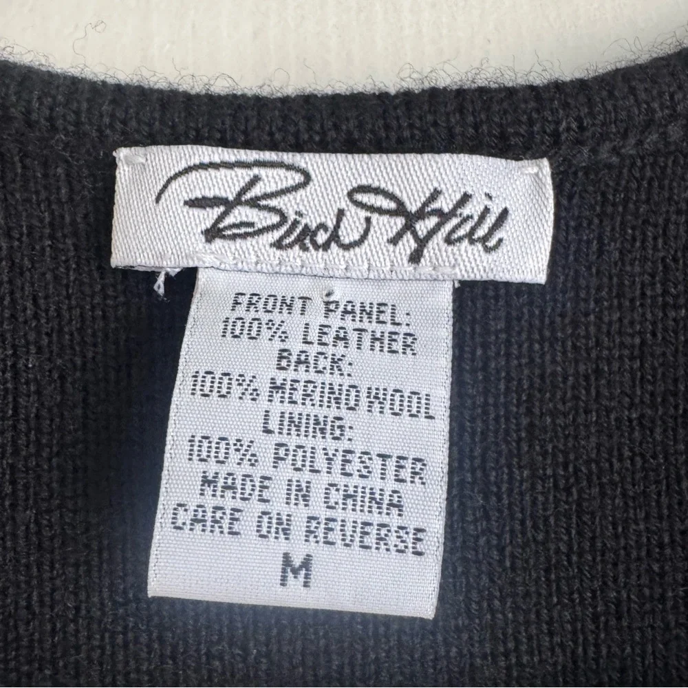 Vintage Birch Hill Black Leather Vest
